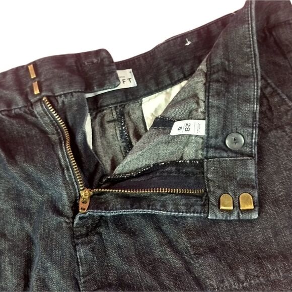 LOFT high rise  dark denim shorts - Picture 5 of 9